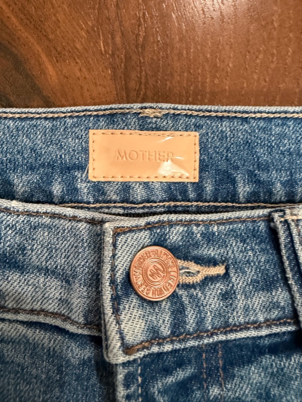 Mother The Insider Ankle jeans in Bloom And Doom Sz 28 Blue ripped - Picture 5 of 15